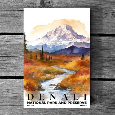 Denali National Park and Preserve Poster, Travel Art, Office Poster, Home Decor | S4 - image3